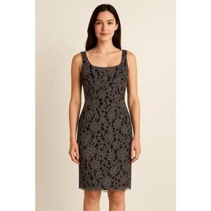 Isabel Ardee Vintage Black Lace Floral Dress Size 4